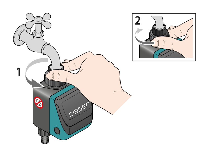 Aquauno Logica Plus Claber, programmateur arrosage Automatique à Une