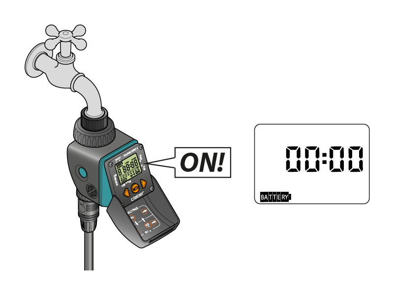 0,5/10 bar Claber Programmatore Acquauno video 2-2 programmi 35 Lt/min pr 