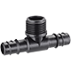 1/2” (15 - 21 mm) threaded 3-way connector