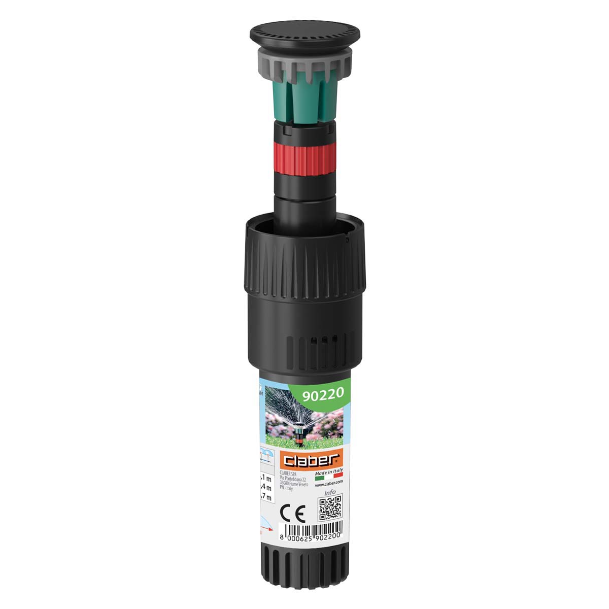 CLABER COLIBRI 180 gradi micro-ESTINTORE & RAINJET 1/2" filettato 3-Way Pack 2 