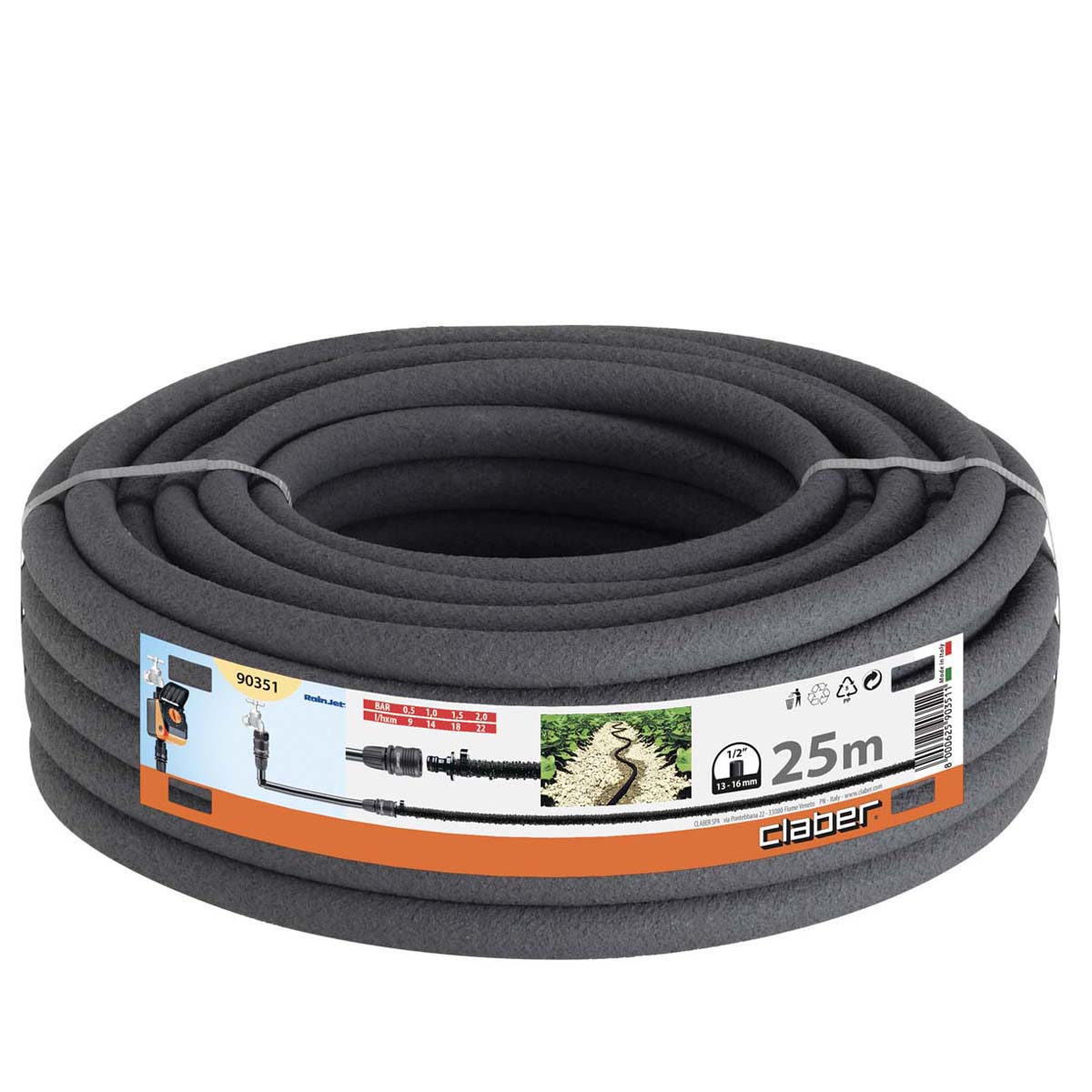 Claber Tubo poroso 25 m CLABER 90351 IRRIGAZIONE GIARDINO 