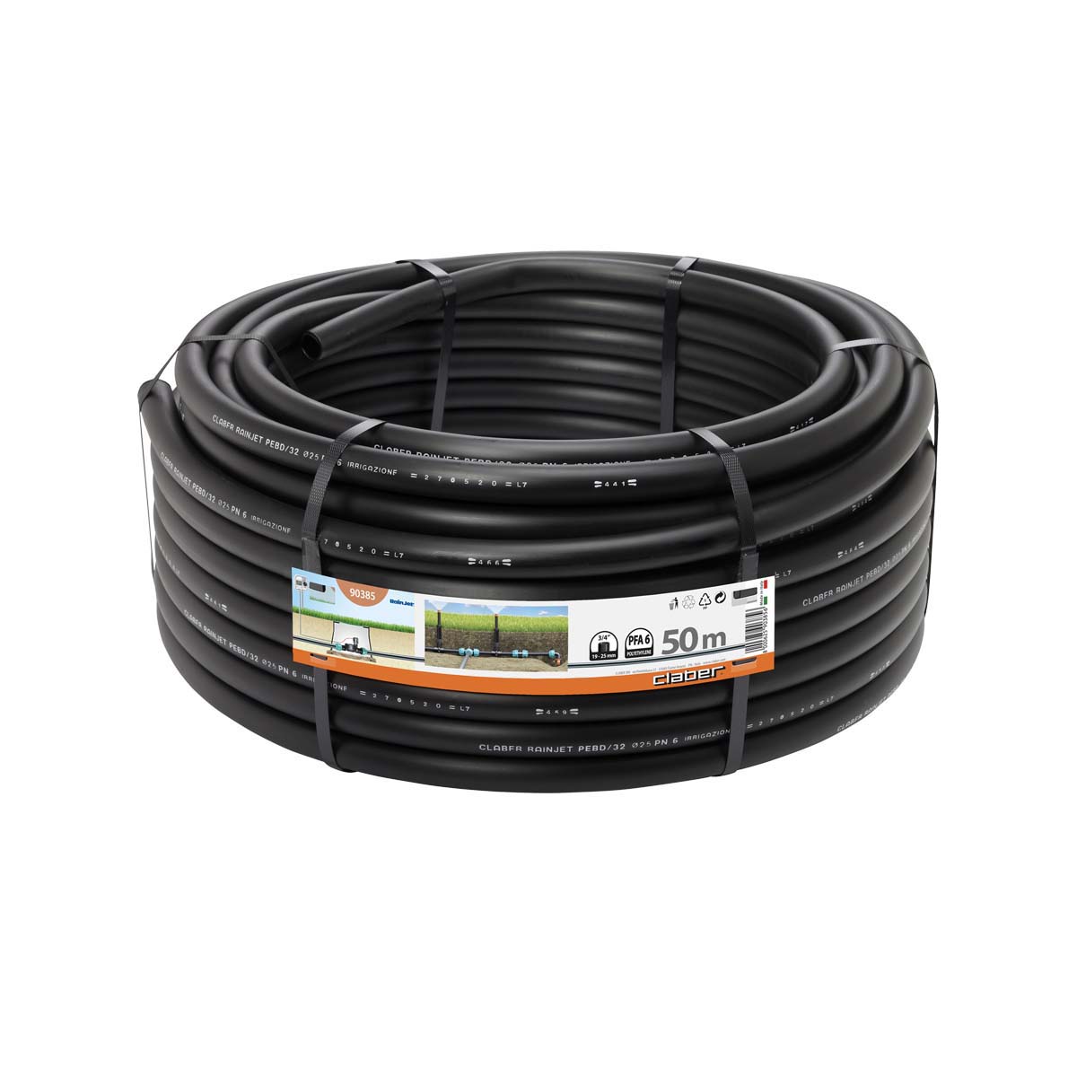 Tubo nero da Irrigazione - Claber - Top Black 50 metri