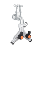 Lizard Valvola A 2 Vie Regolabile Per Rubinetto 1/2'' – Connettore Per Tubo Da Giardino