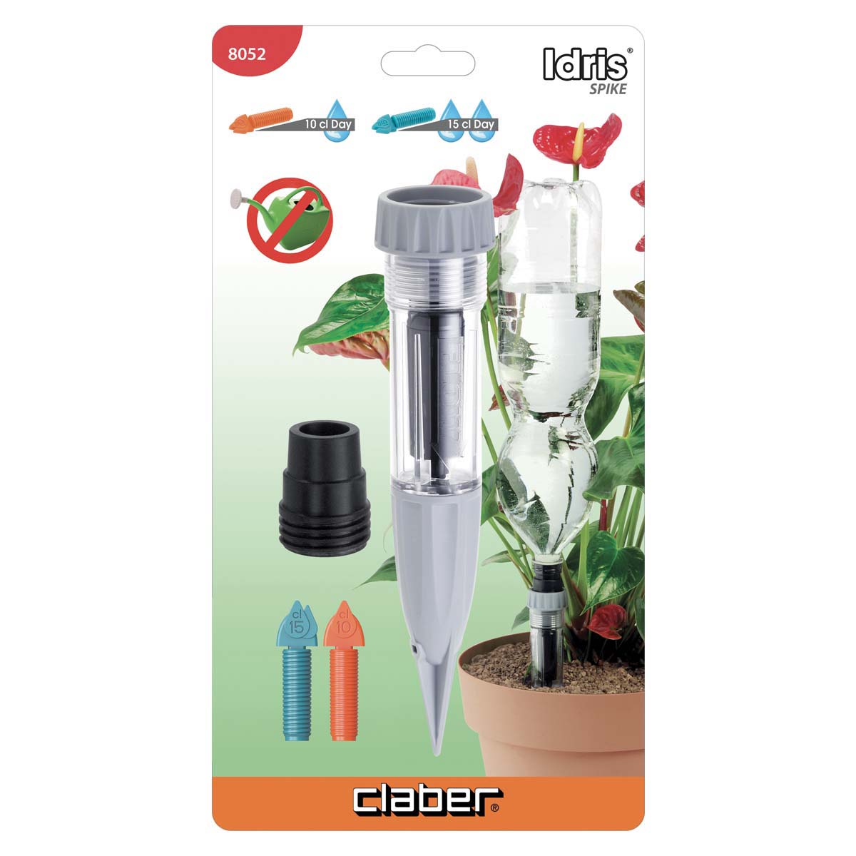 3x IDRIS SPIKE CLABER Arroseur Plantes en Pot  Bouteille Plastique 