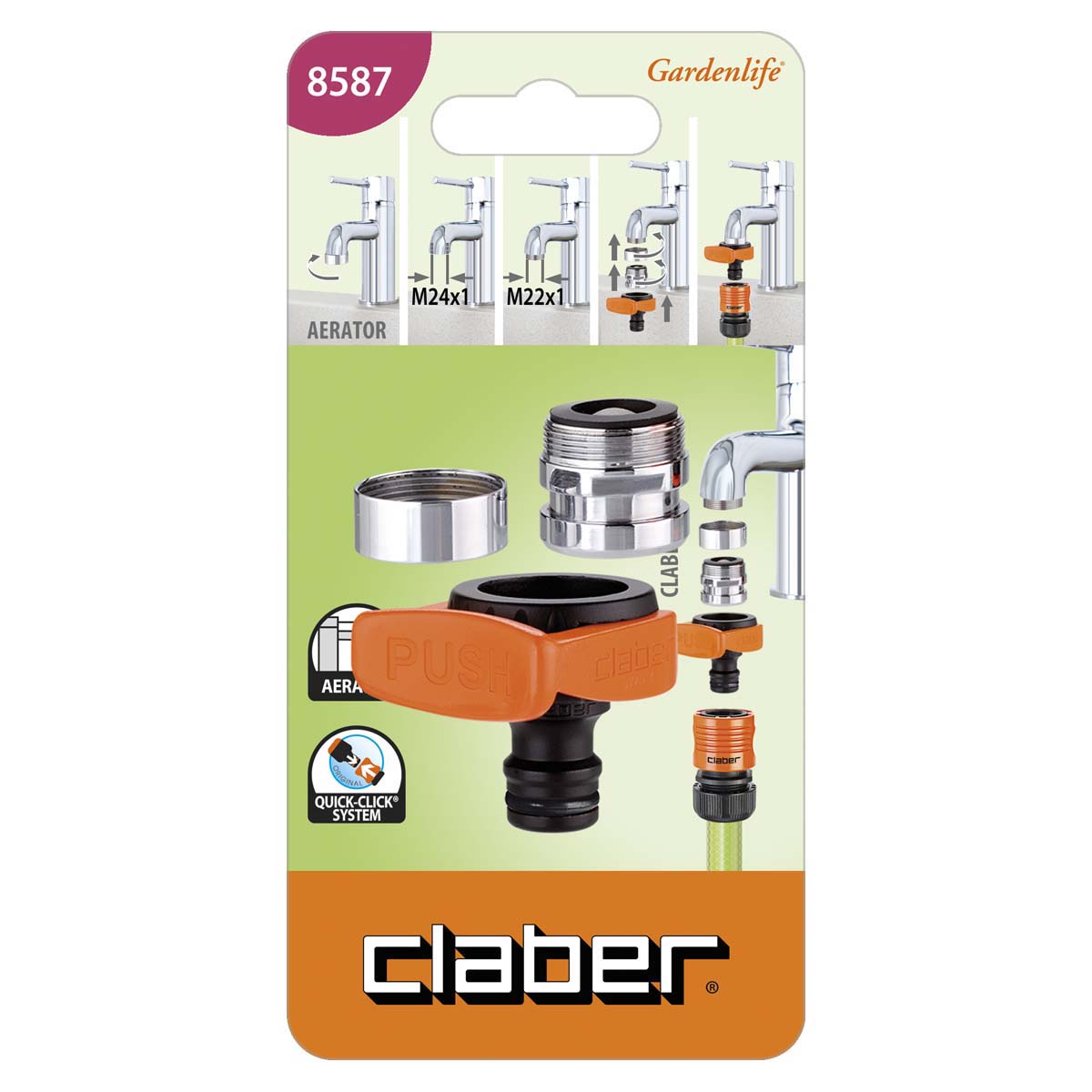 Claber 8587 Quick-Fit Tap Connector Set 