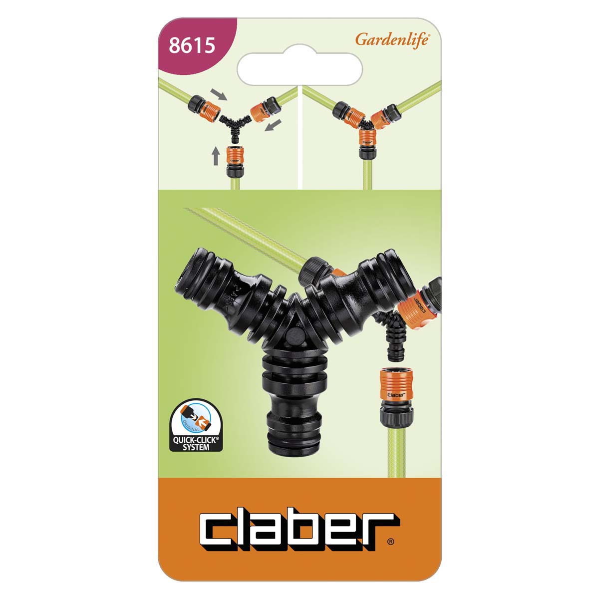 Claber 3 Vie Connettore per tubi e attrezzature per irrigazione 8615 