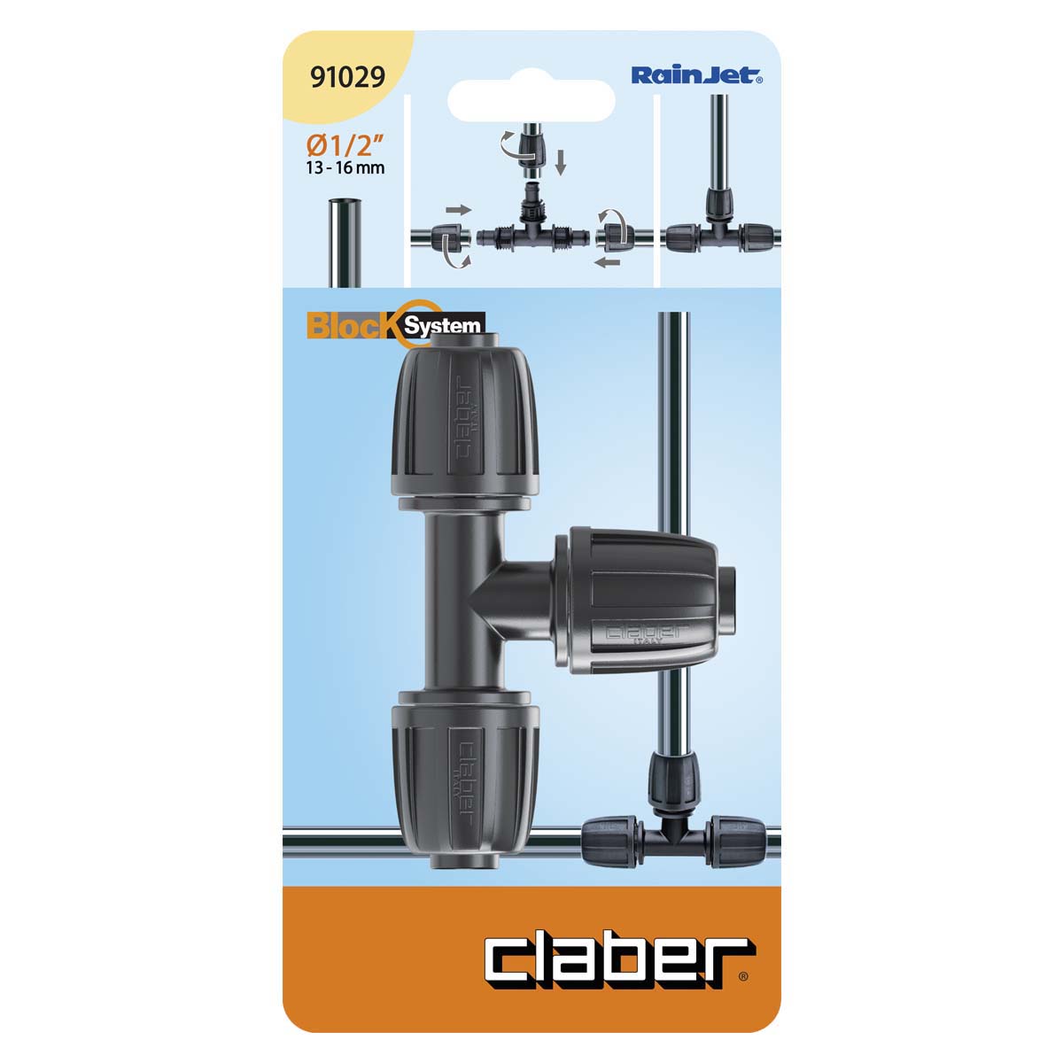Claber Claber Acoplamiento 2x 16mm x 16mm Con Salida para 4/6,5 Manguera Mirco 